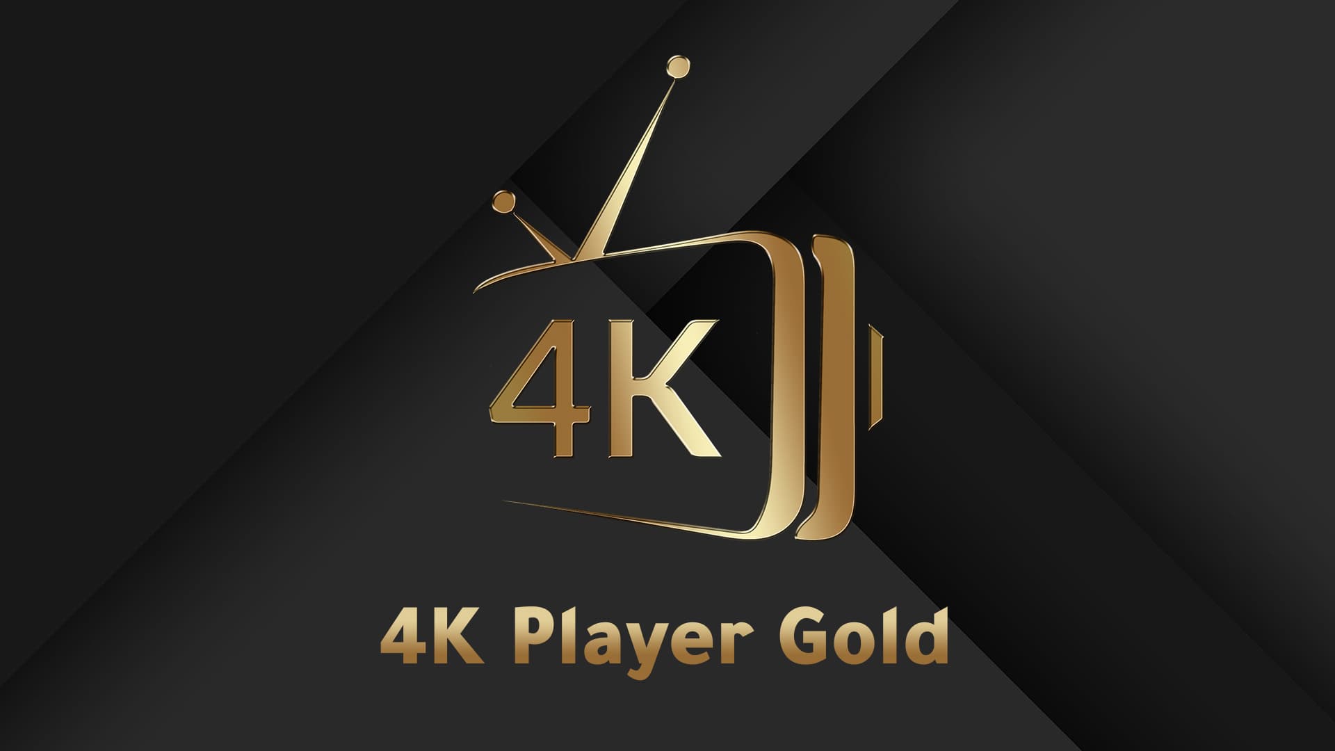 4K Gold IPTV Player interface showing 4K streaming and EPG on a smart TV