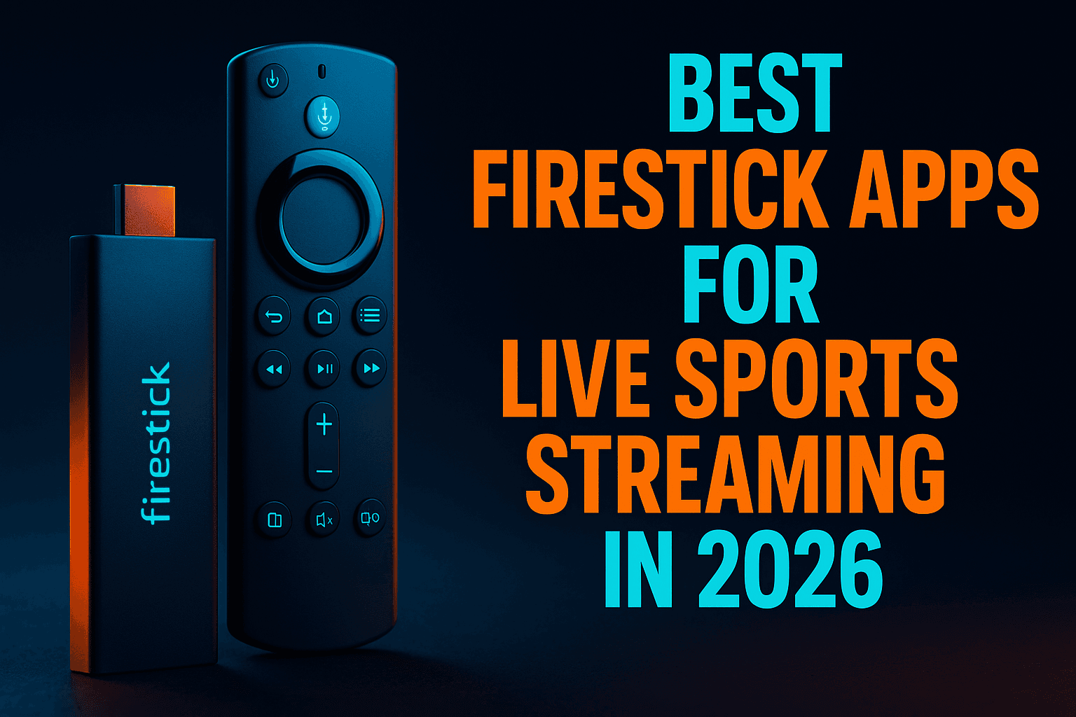 Best apps for live sports streaming on Firestick — hero image showing Firestick remote and live sports UI