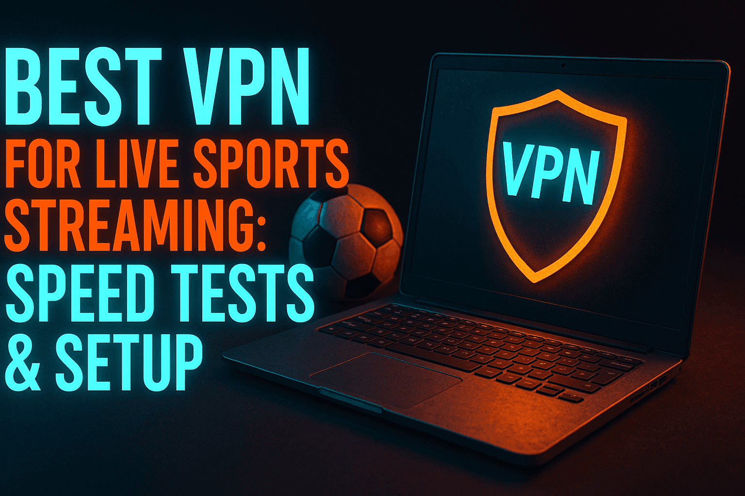 Best VPN for live sports streaming setup on a streaming device showing speed test results
