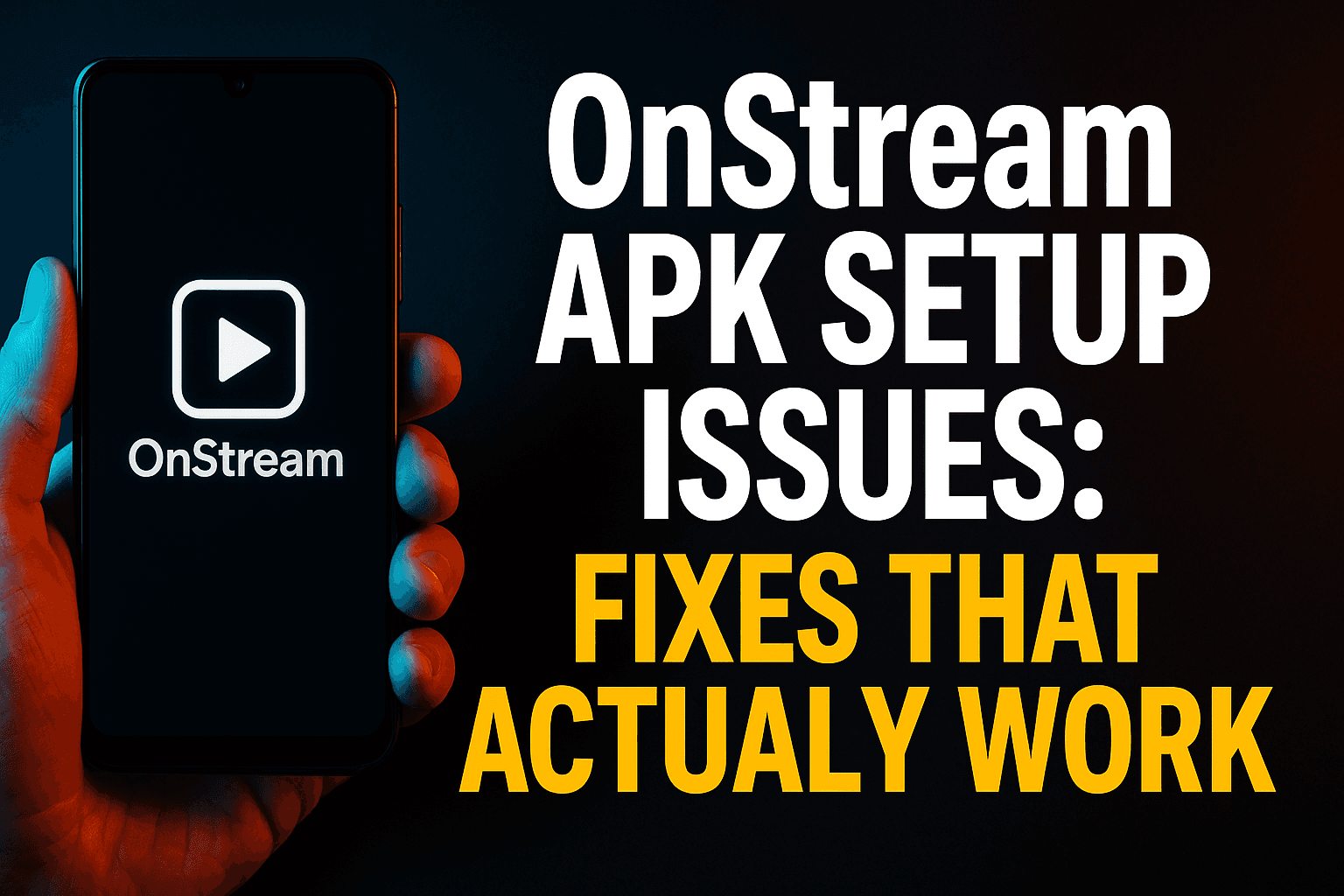 OnStream APK not working fix — troubleshooting screen on a Firestick device