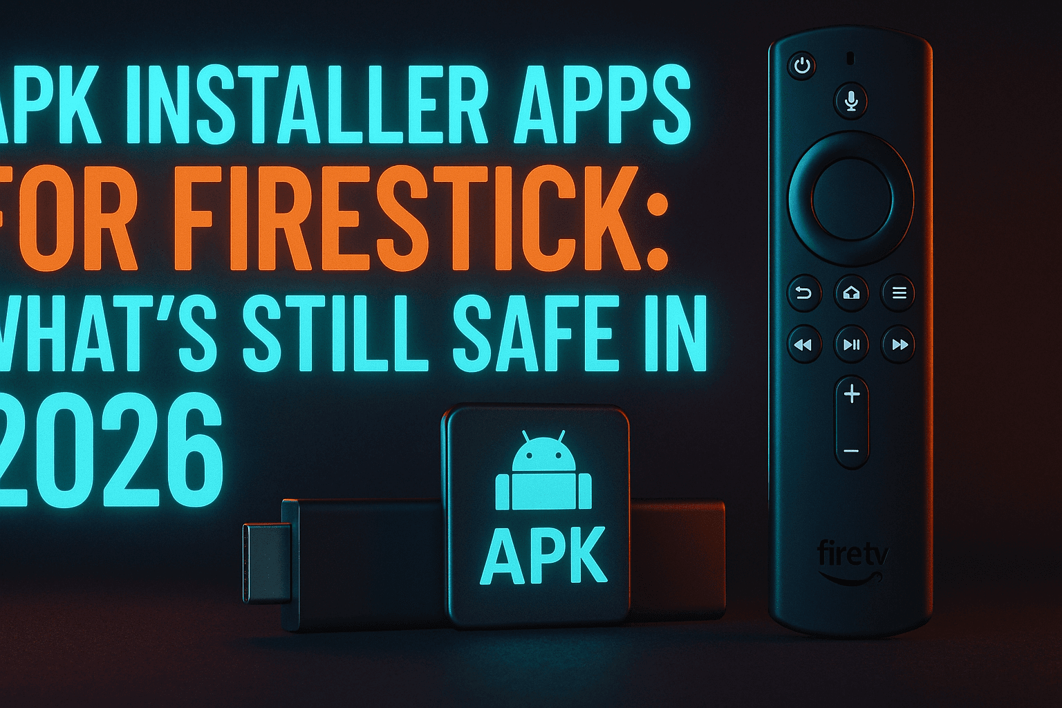 APK installer apps for Firestick displayed on a Fire TV home screen in 2026