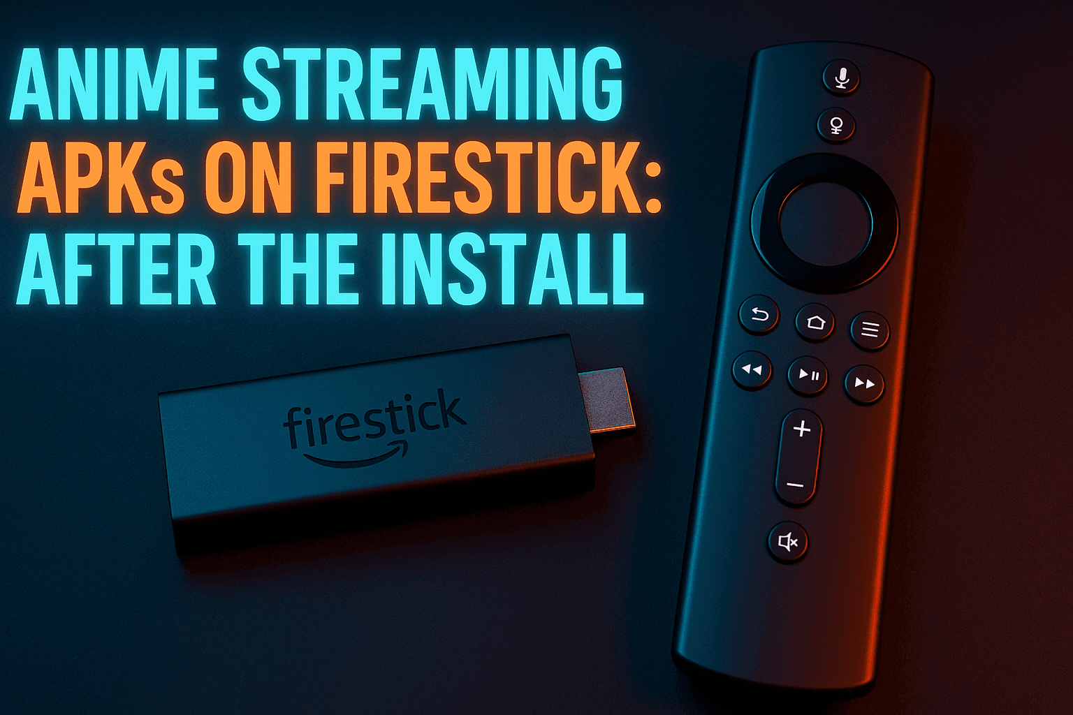 anime streaming APK Firestick setup showing sideloaded app on a 4K TV