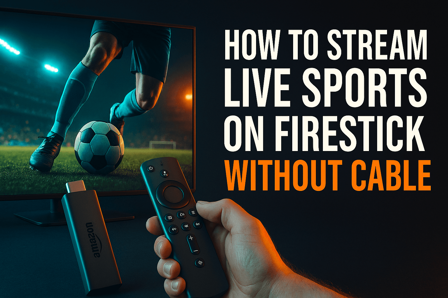 Stream live sports on Firestick without cable using apps and IPTV on a TV screen
