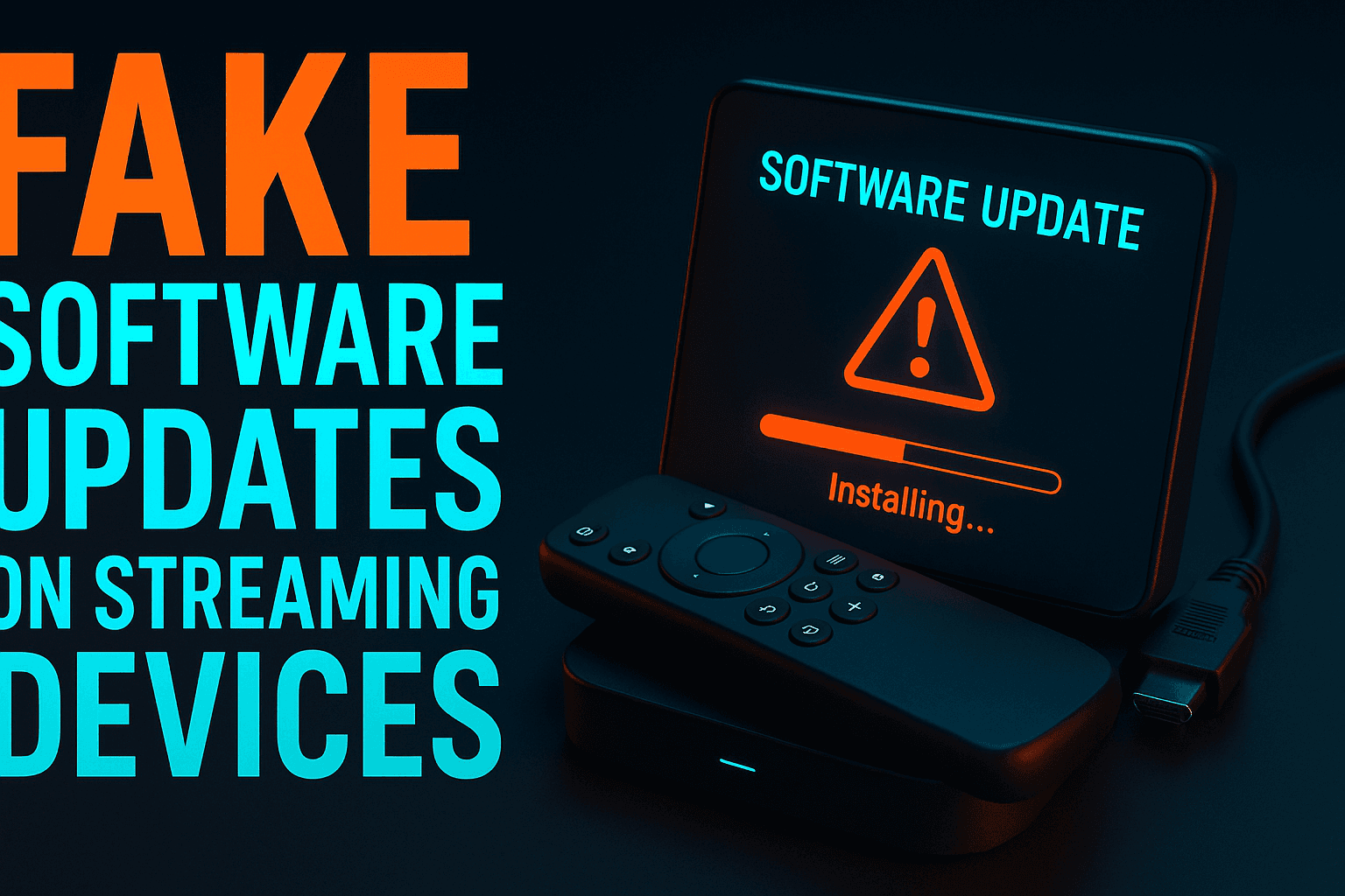 Fake software update malware on streaming devices — popup prompt on a Firestick screen
