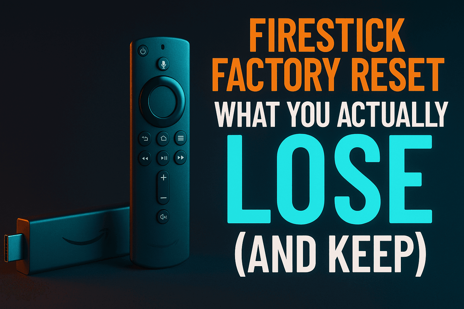 Firestick Factory Reset: What You Actually Lose (and Keep)