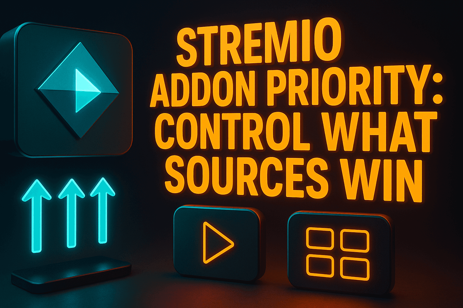 Stremio addon priority order settings screen showing reordered addons for best stream quality