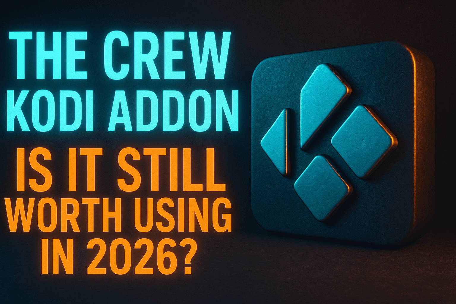 The Crew Kodi addon review — hero screenshot of addon interface on Kodi 21 Omega