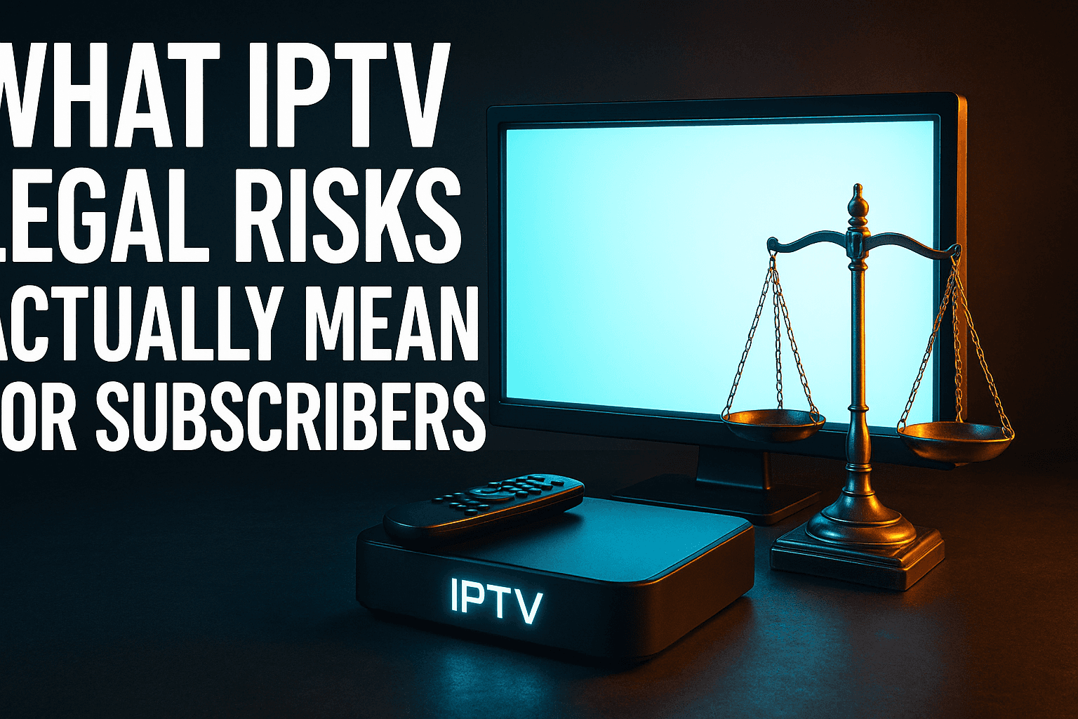 Diagram illustrating IPTV legal risks for subscribers in 2026