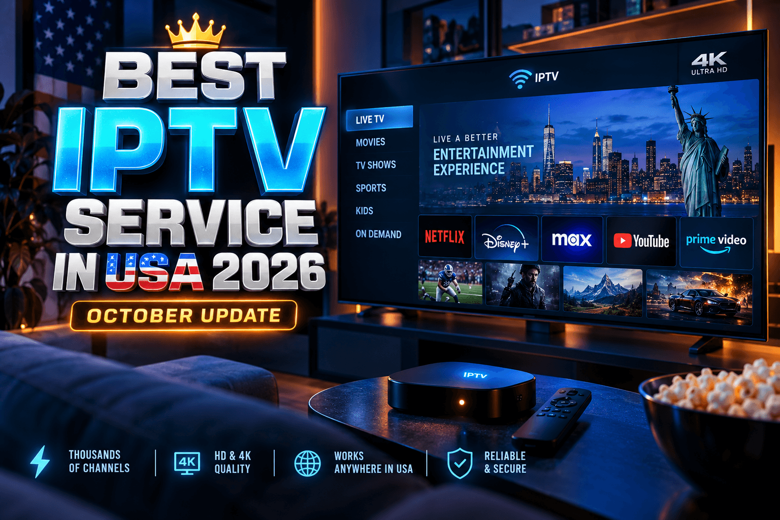 Best IPTV Service in USA 2026 (October Update)