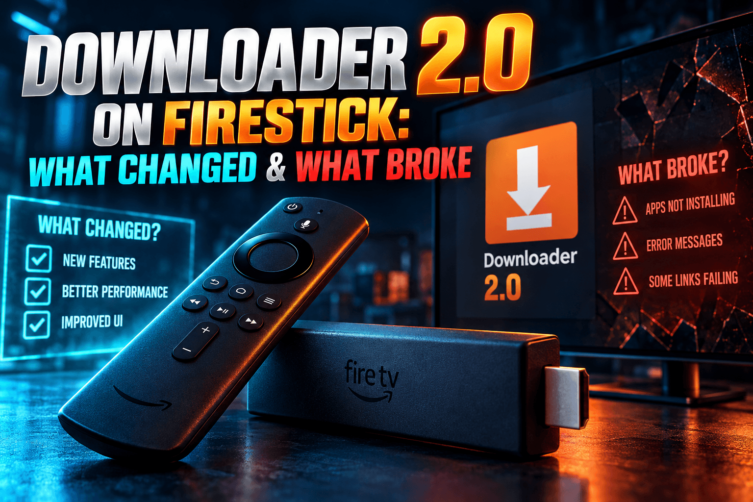 Downloader 2.0 Firestick app home screen with the code entry box on a Fire TV