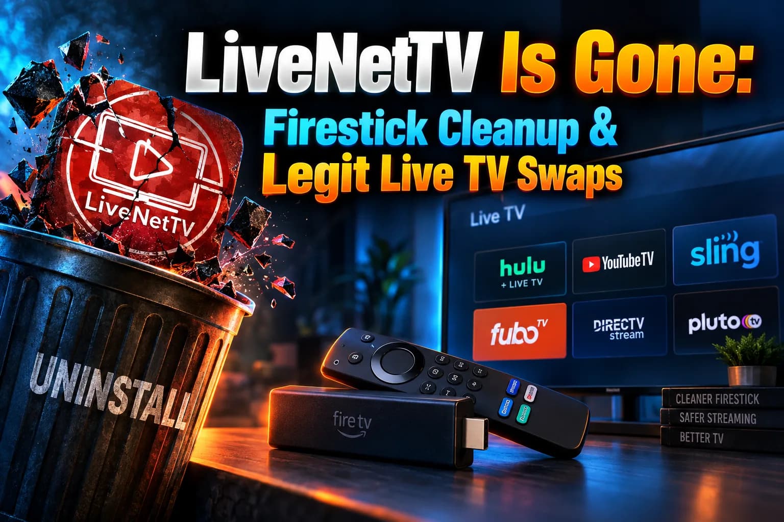 LiveNetTV Is Gone: Firestick Cleanup & Legit Live TV Swaps