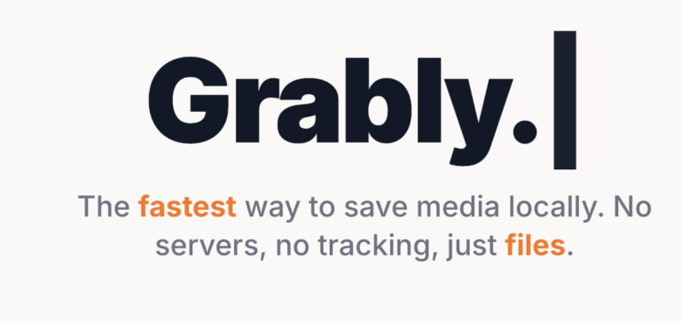 Grably.org free video downloader interface showing multi-platform download options