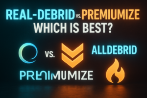 Real-Debrid vs Premiumize vs AllDebrid comparison chart for Kodi and Stremio users