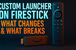 Custom launcher on Firestick replacing the stock Fire TV home screen UI