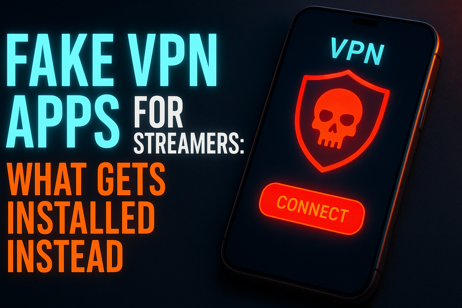 Fake VPN apps for streamers shown as malicious APKs on an Android TV device