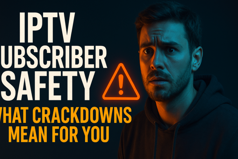 IPTV crackdown subscriber risk — law enforcement seizing streaming servers
