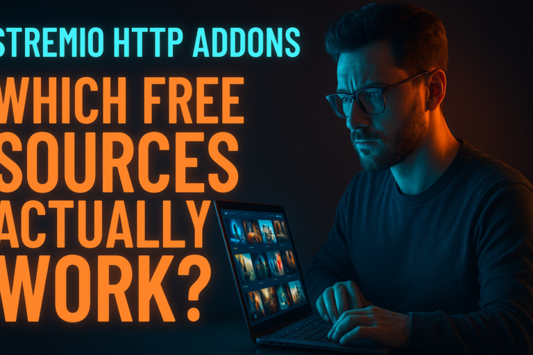 Stremio HTTP addons free streams comparison showing stream quality results on Fire TV