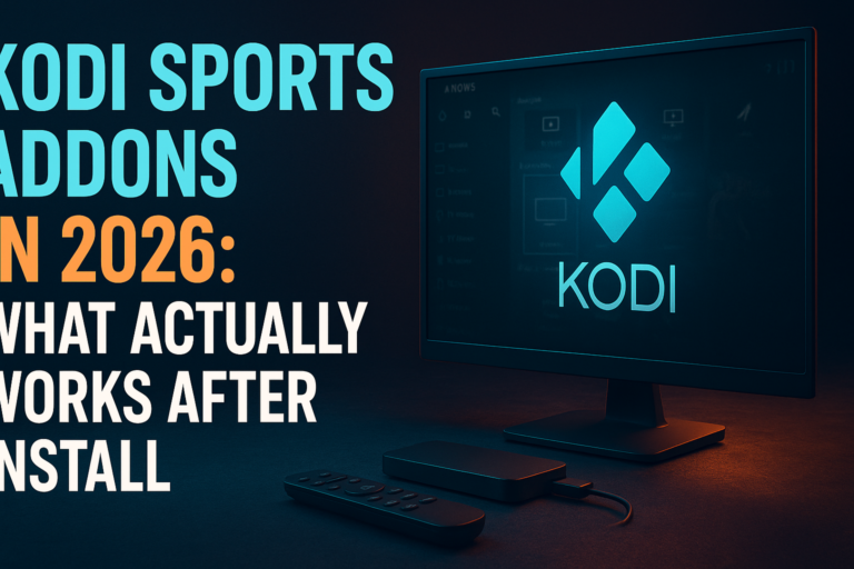 kodi sports addons that actually work — post-install performance guide 2026