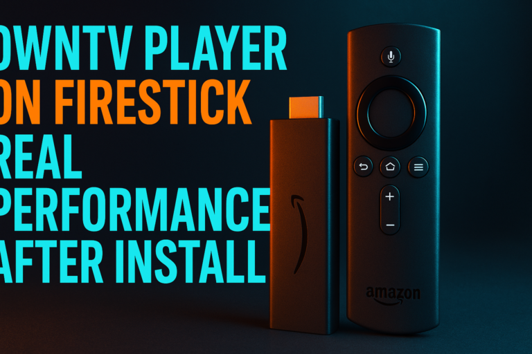 OwnTV Player Firestick review — app interface shown on Amazon Firestick Max