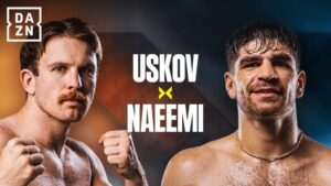 Uskov v Naeemi live PPV event promo graphic for IPTV streaming on UK and US PPV