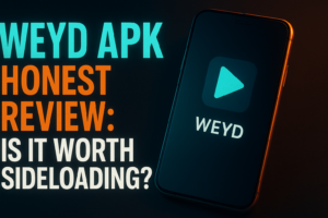 Weyd APK review hero image showing the app interface on a Firestick